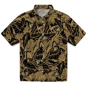 Anaheim Ducks Hawaiian Shirt - Monstera Layer