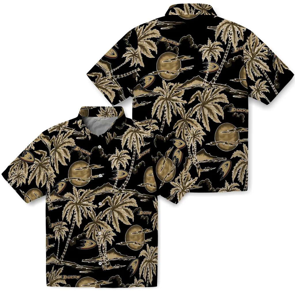 Anaheim Ducks Hawaiian Shirt - Palm Sunset 3 Anaheim Ducks Hawaiian Shirt - Palm Sunset - Image 3