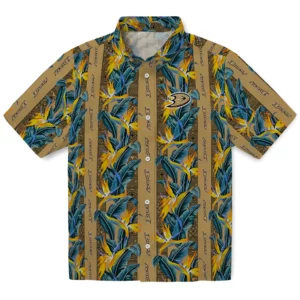 Anaheim Ducks Hawaiian Shirt - Paradise Vines