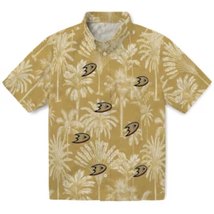 Anaheim Ducks Hawaiian Shirt - Vintage Palm Tree