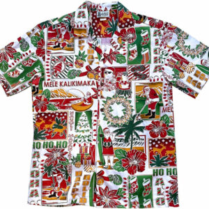 2025 Christmas Traditions White Hawaiian Shirt