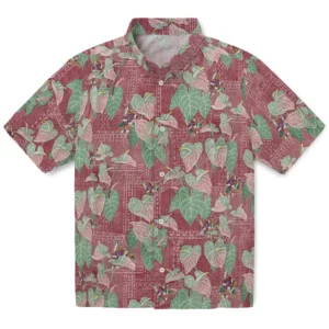 Arizona Coyotes Hawaiian Shirt - Anthurium Overlay