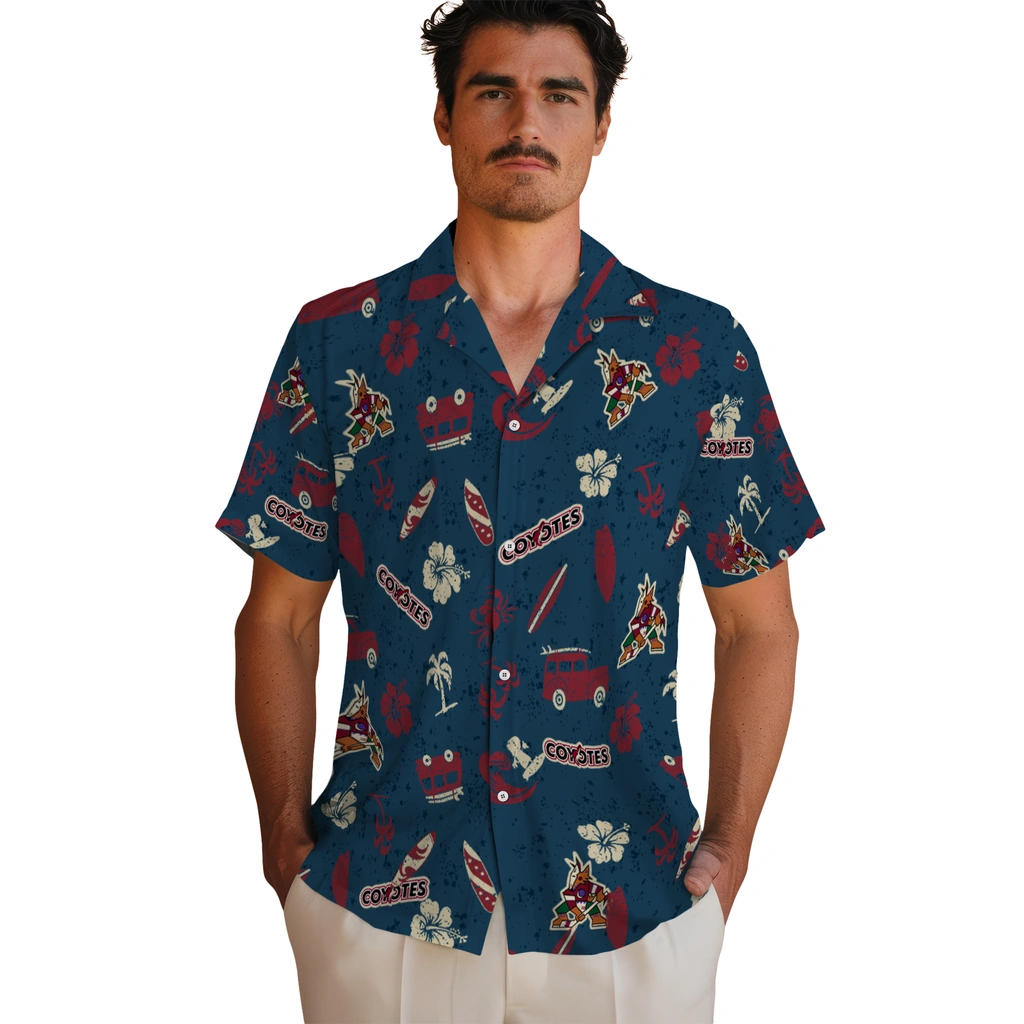 Arizona Coyotes Hawaiian Shirt - Beach Vibe 2 Arizona Coyotes Hawaiian Shirt - Beach Vibe - Image 2