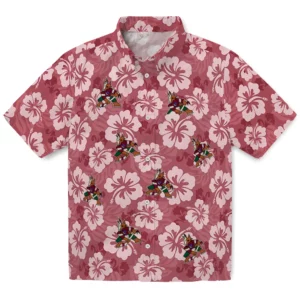 Arizona Coyotes Hawaiian Shirt - Hibiscus Cluster