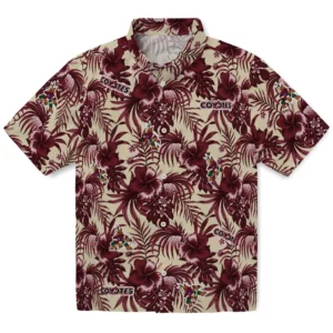 Arizona Coyotes Hawaiian Shirt - Hibiscus Exotic