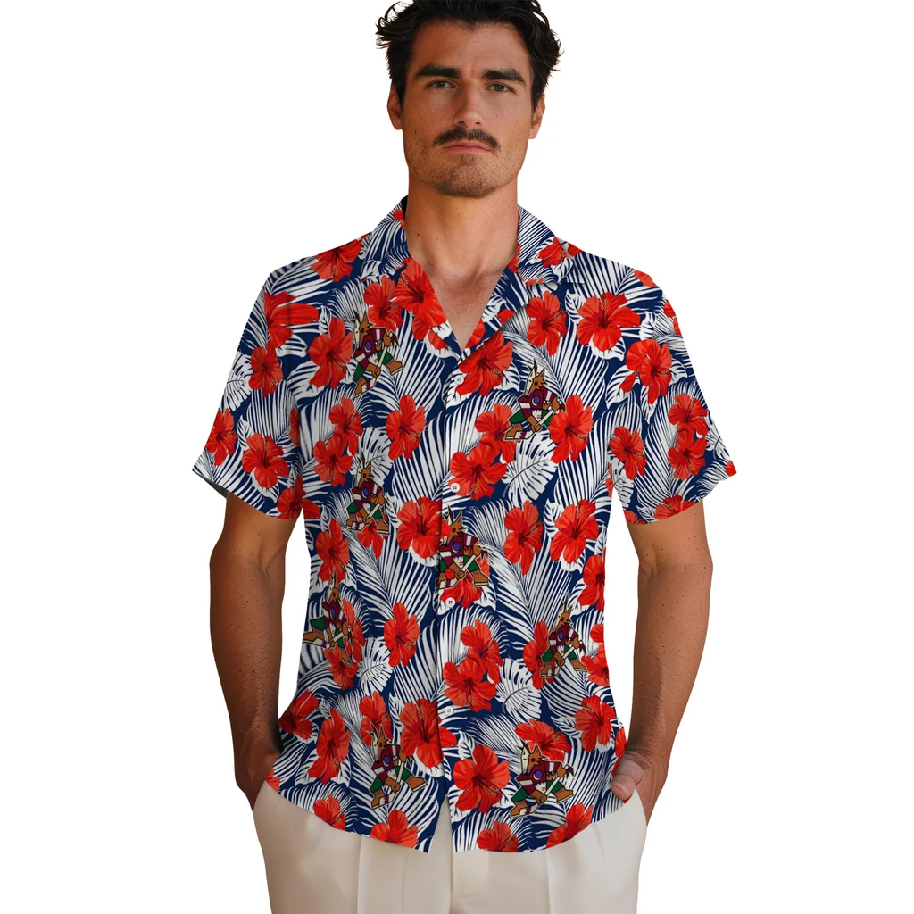 Arizona Coyotes Hawaiian Shirt - Hibiscus Fiesta 2 Arizona Coyotes Hawaiian Shirt - Hibiscus Fiesta - Image 2
