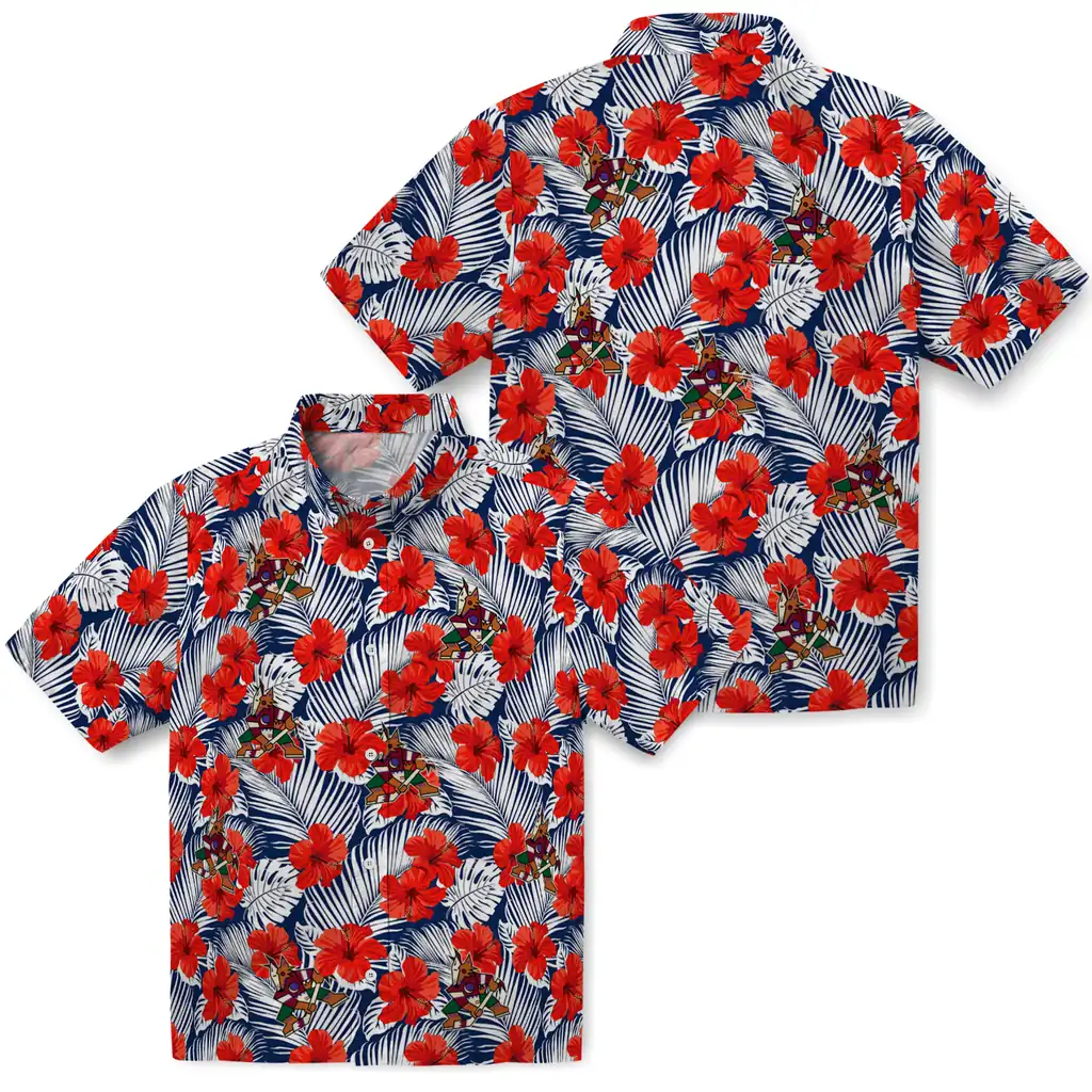 Arizona Coyotes Hawaiian Shirt - Hibiscus Fiesta 3 Arizona Coyotes Hawaiian Shirt - Hibiscus Fiesta - Image 3