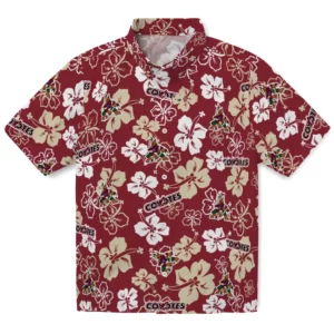 Arizona Coyotes Hawaiian Shirt - Hibiscus Flower Design