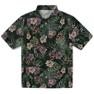 Arizona Coyotes Hawaiian Shirt - Hibiscus Leaves Pattern