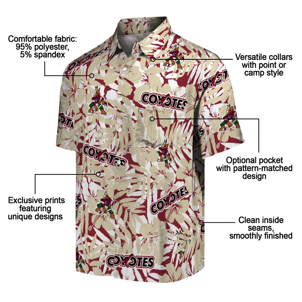 Arizona Coyotes Hawaiian Shirt - Hibiscus Overlay 5 Arizona Coyotes Hawaiian Shirt - Hibiscus Overlay - Image 5