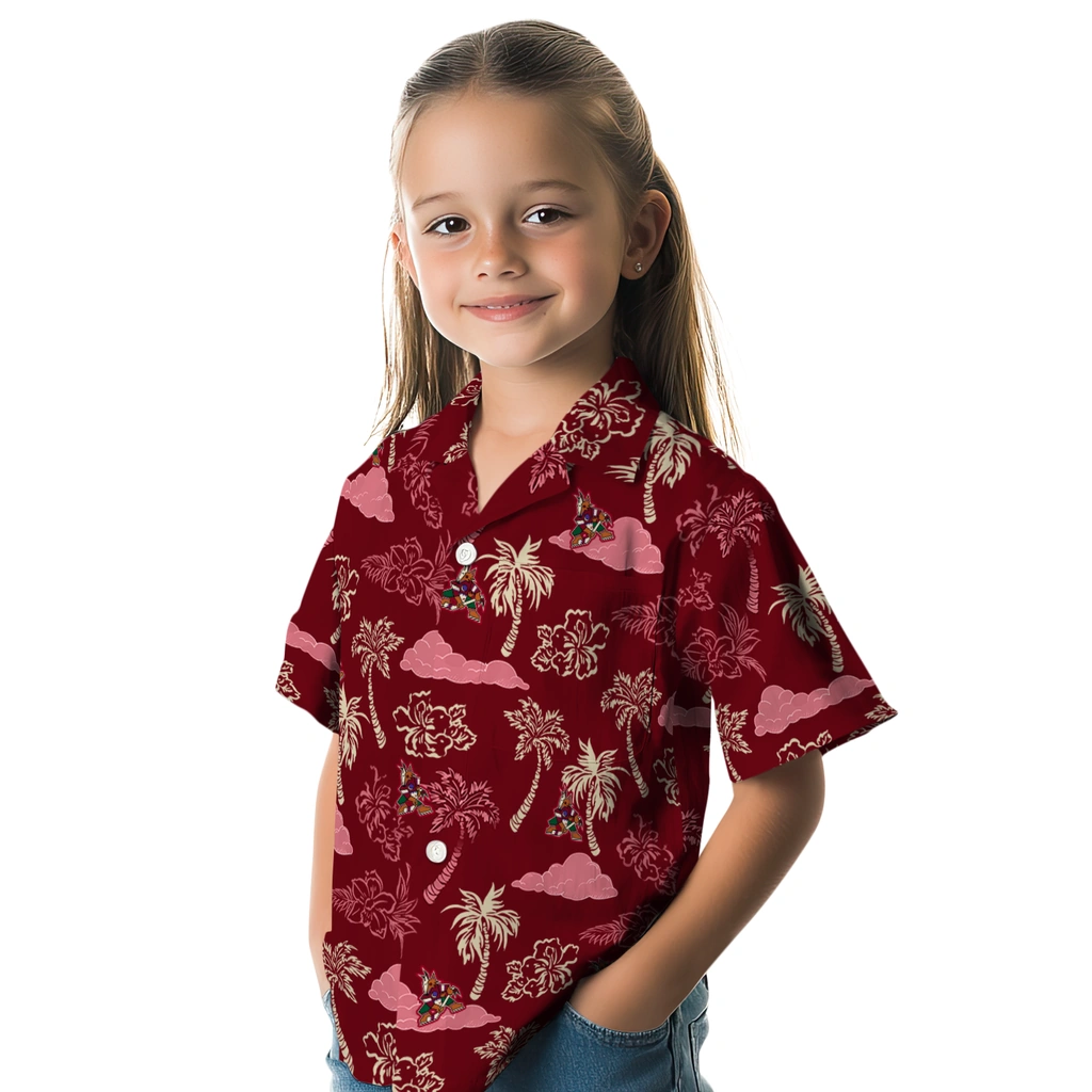 Arizona Coyotes Hawaiian Shirt - Palm And Clouds 6 Arizona Coyotes Hawaiian Shirt - Palm And Clouds - Image 6
