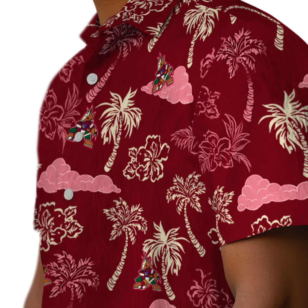 Arizona Coyotes Hawaiian Shirt - Palm And Clouds 8 Arizona Coyotes Hawaiian Shirt - Palm And Clouds - Image 8