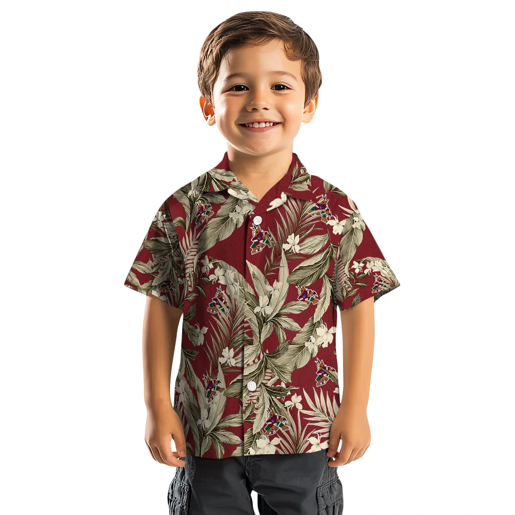 Arizona Coyotes Hawaiian Shirt - Palm Leaves 7 Arizona Coyotes Hawaiian Shirt - Palm Leaves - Image 7