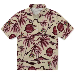 Arizona Coyotes Hawaiian Shirt - Palm Sunset
