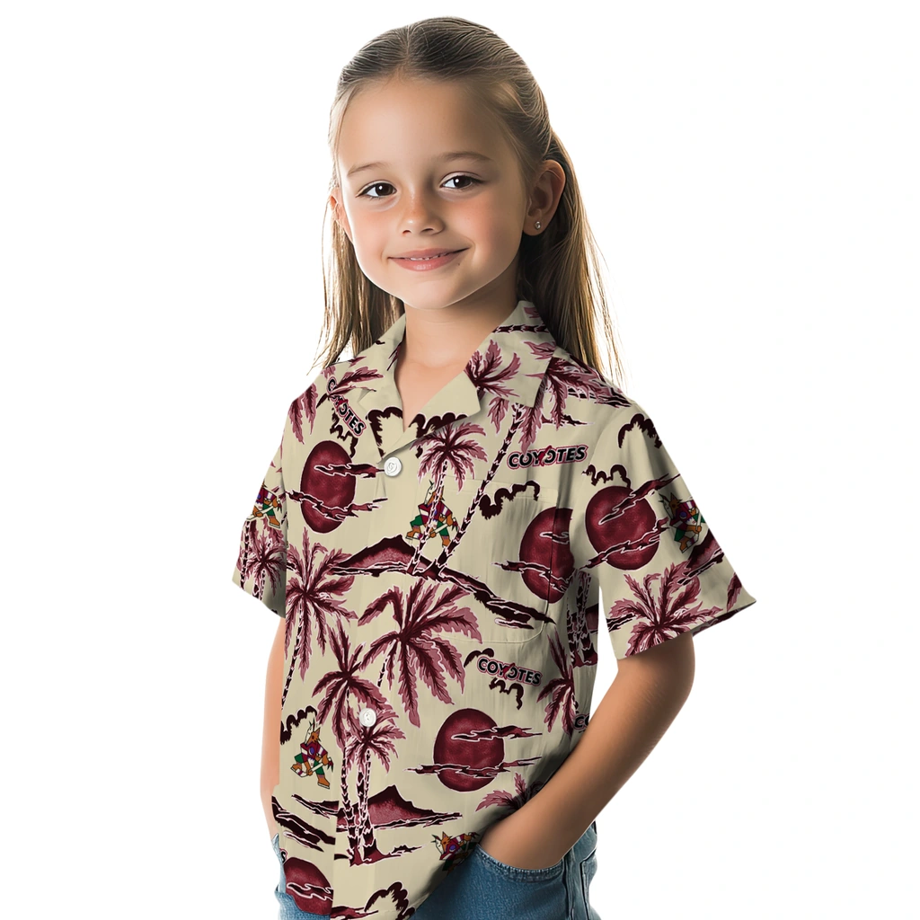 Arizona Coyotes Hawaiian Shirt - Palm Sunset 6 Arizona Coyotes Hawaiian Shirt - Palm Sunset - Image 6
