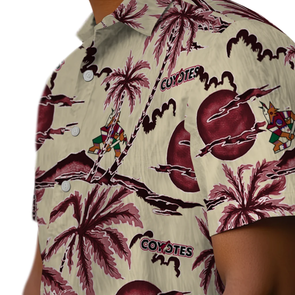Arizona Coyotes Hawaiian Shirt - Palm Sunset 8 Arizona Coyotes Hawaiian Shirt - Palm Sunset - Image 8