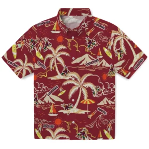 Arizona Coyotes Hawaiian Shirt - Palm Tree Island