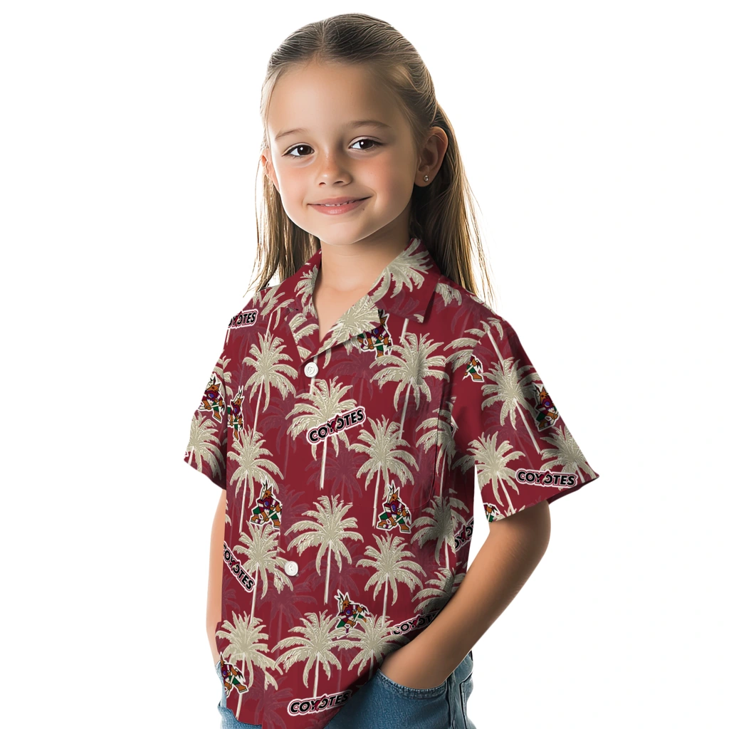 Arizona Coyotes Hawaiian Shirt - Palm Tree Motif 6 Arizona Coyotes Hawaiian Shirt - Palm Tree Motif - Image 6