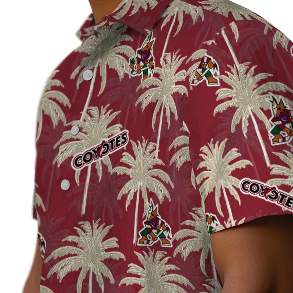 Arizona Coyotes Hawaiian Shirt - Palm Tree Motif 8 Arizona Coyotes Hawaiian Shirt - Palm Tree Motif - Image 8