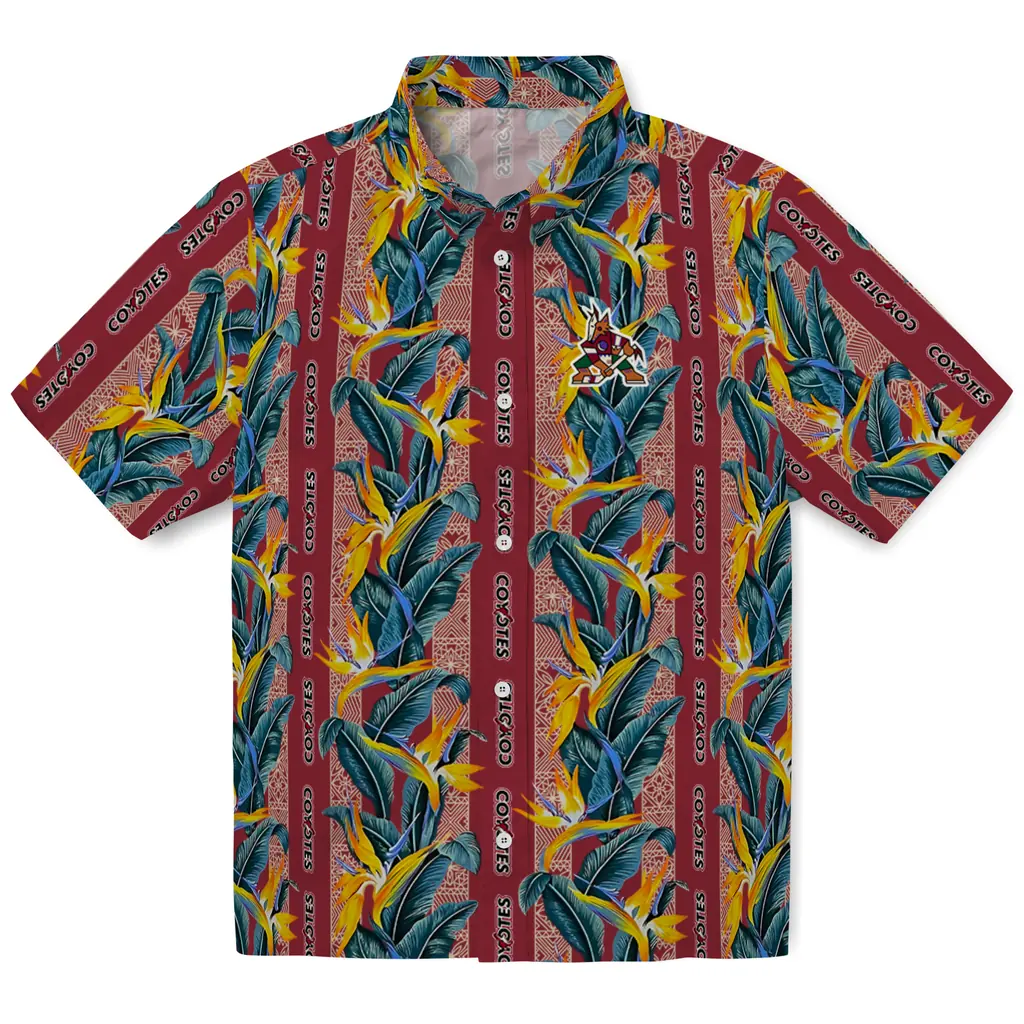 Arizona Coyotes Hawaiian Shirt - Paradise Vines 1 Arizona Coyotes Hawaiian Shirt - Paradise Vines