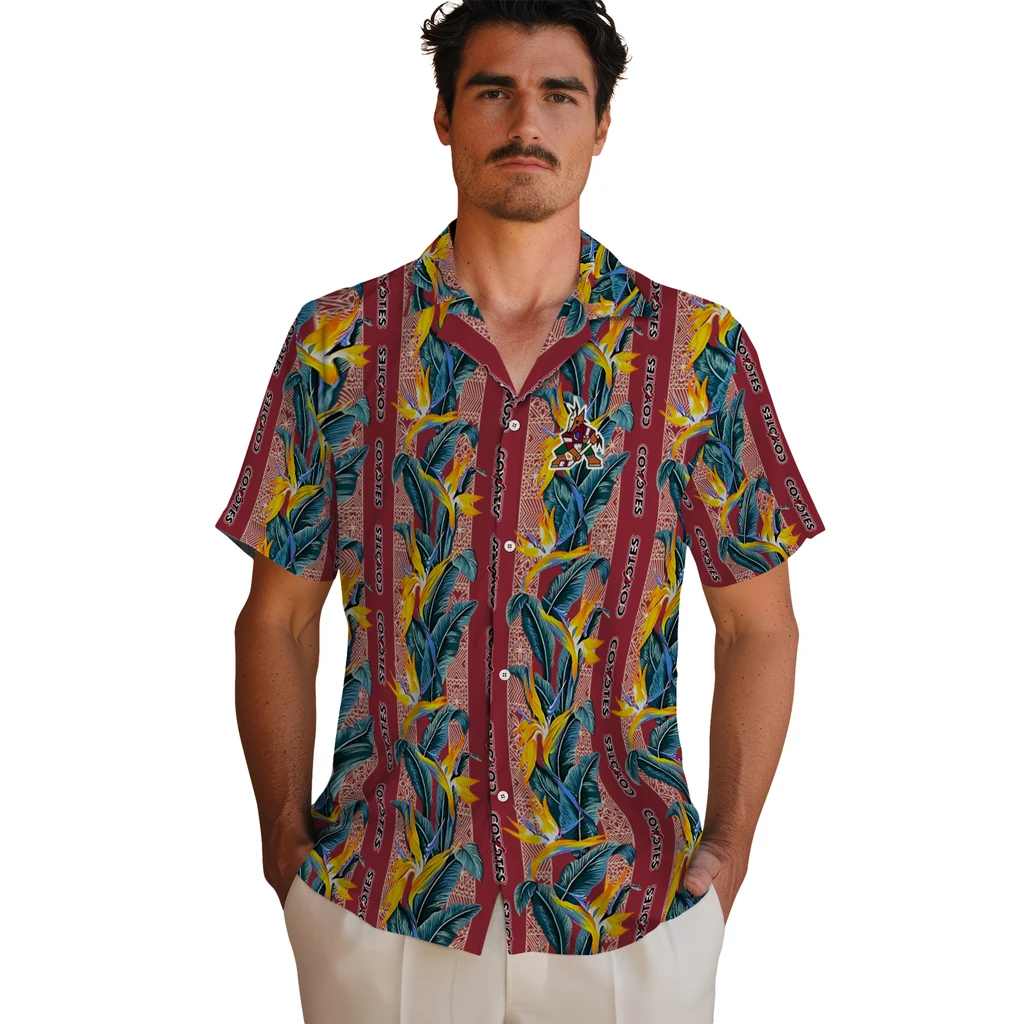 Arizona Coyotes Hawaiian Shirt - Paradise Vines 2 Arizona Coyotes Hawaiian Shirt - Paradise Vines - Image 2