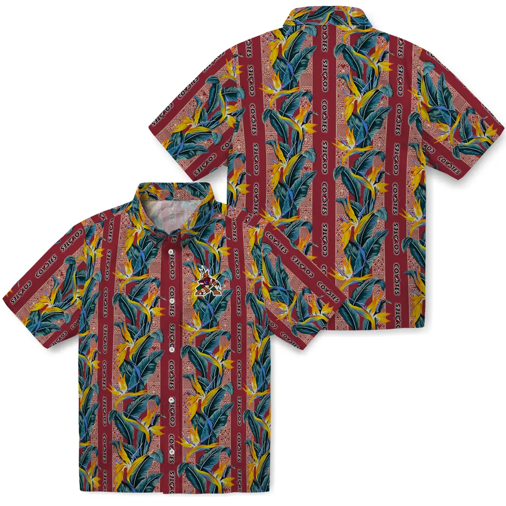 Arizona Coyotes Hawaiian Shirt - Paradise Vines 3 Arizona Coyotes Hawaiian Shirt - Paradise Vines - Image 3