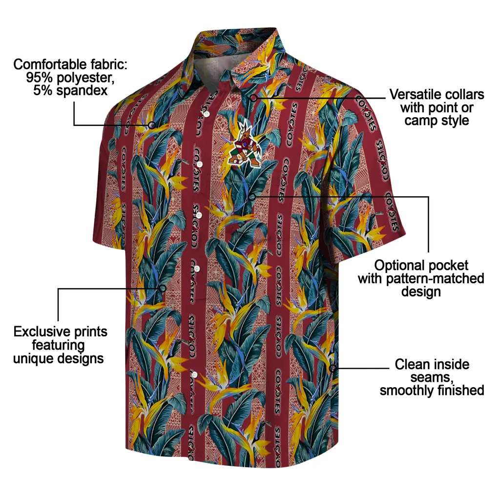 Arizona Coyotes Hawaiian Shirt - Paradise Vines 5 Arizona Coyotes Hawaiian Shirt - Paradise Vines - Image 5
