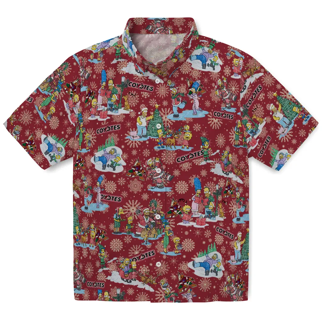 Arizona Coyotes Hawaiian Shirt - Simpsons Christmas 1 Arizona Coyotes Hawaiian Shirt - Simpsons Christmas