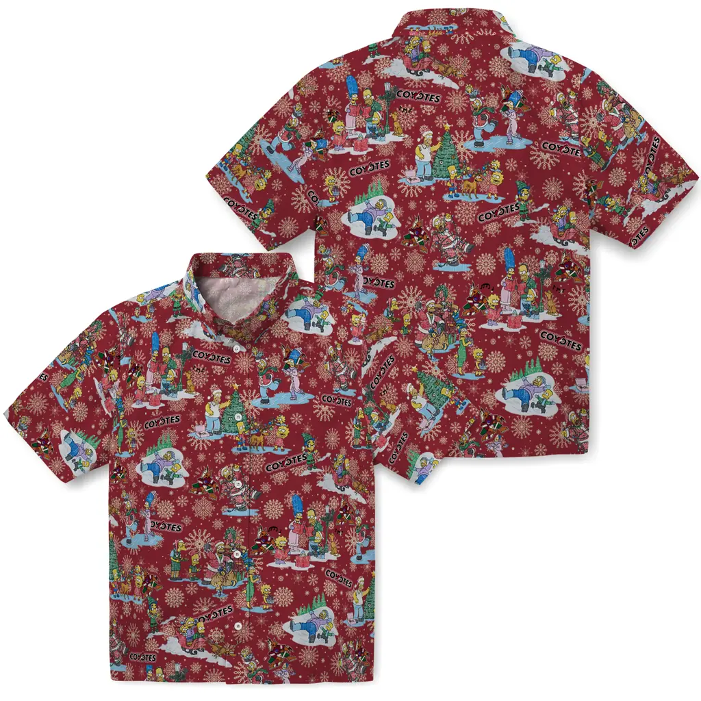 Arizona Coyotes Hawaiian Shirt - Simpsons Christmas 3 Arizona Coyotes Hawaiian Shirt - Simpsons Christmas - Image 3