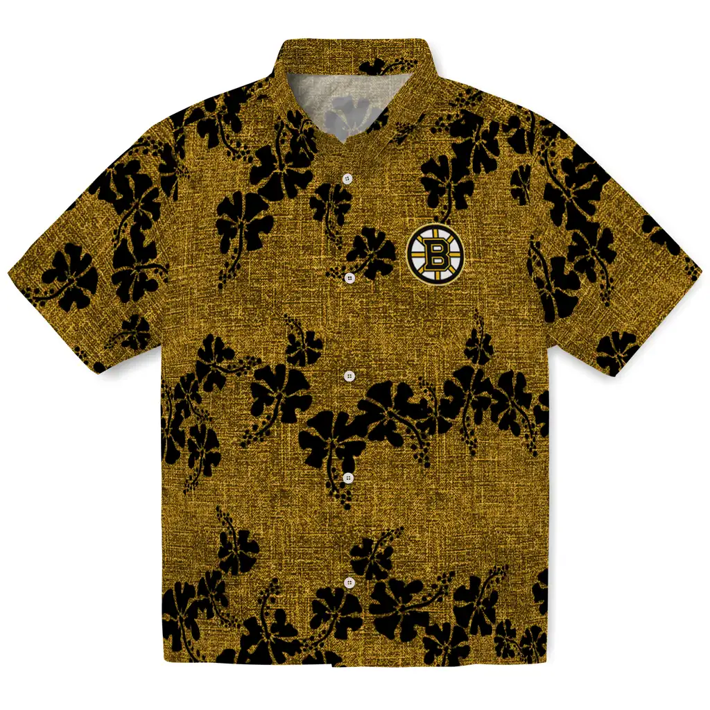 Boston Bruins Hawaiian Shirt - 50th State Flower 1 Boston Bruins Hawaiian Shirt - 50th State Flower