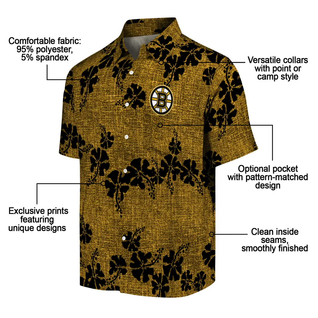 Boston Bruins Hawaiian Shirt - 50th State Flower 5 Boston Bruins Hawaiian Shirt - 50th State Flower - Image 5
