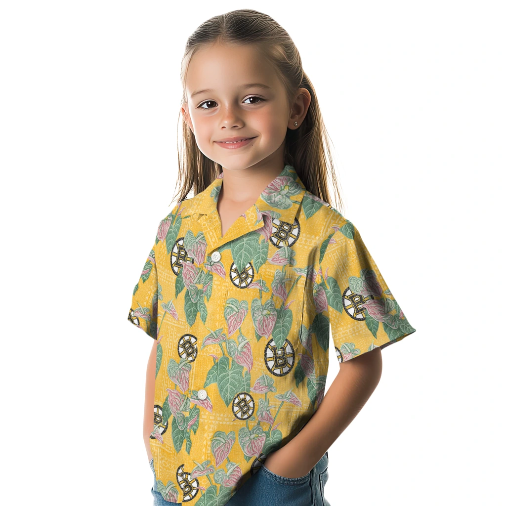 Boston Bruins Hawaiian Shirt - Anthurium Overlay 6 Boston Bruins Hawaiian Shirt - Anthurium Overlay - Image 6
