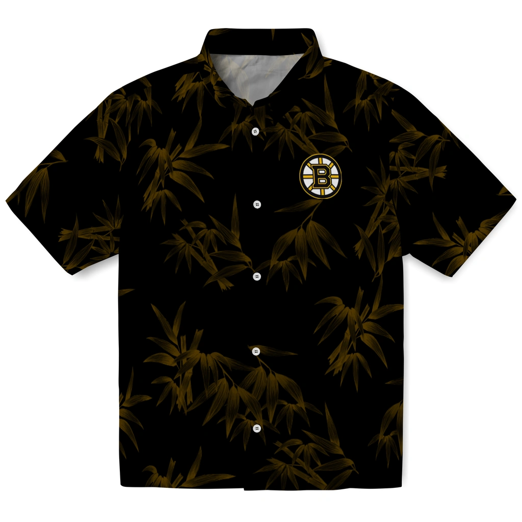 Boston Bruins Hawaiian Shirt - Bamboo Branches 1 Boston Bruins Hawaiian Shirt - Bamboo Branches