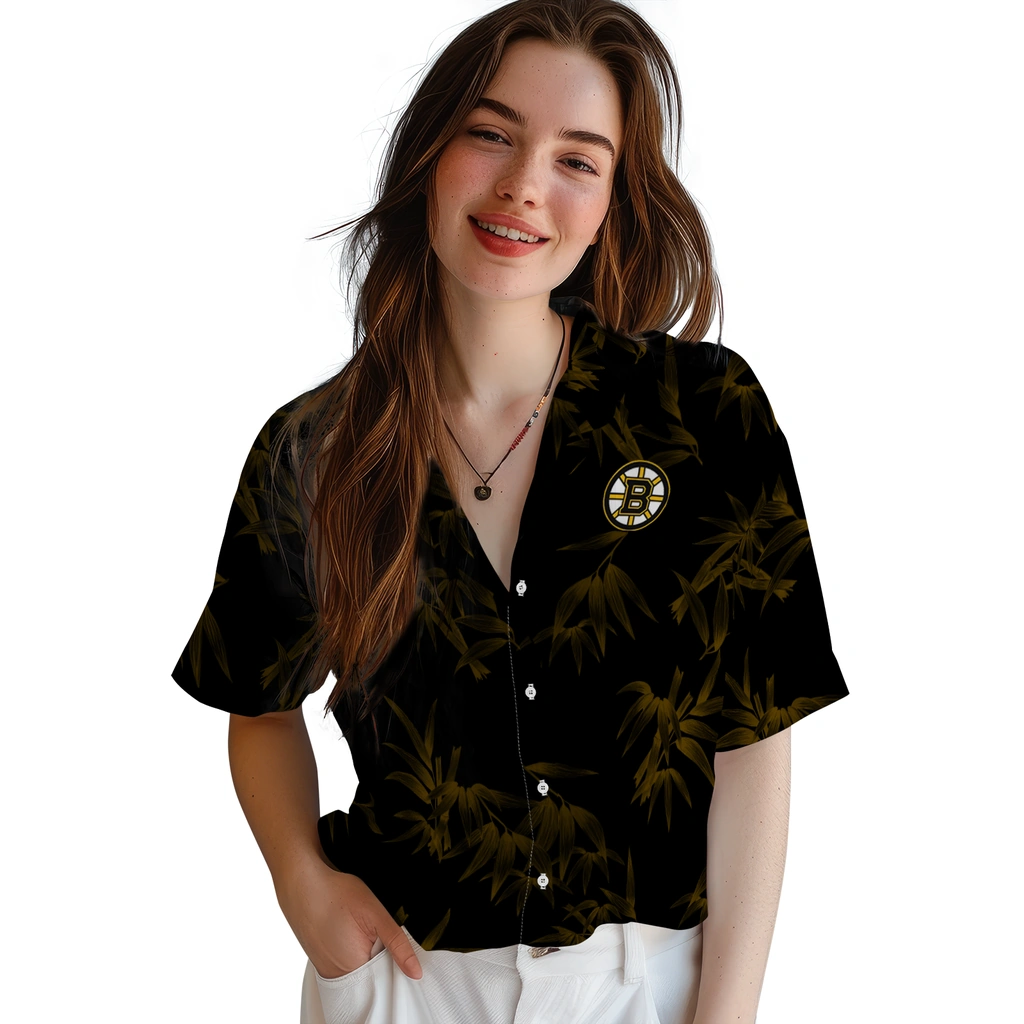 Boston Bruins Hawaiian Shirt - Bamboo Branches 4 Boston Bruins Hawaiian Shirt - Bamboo Branches - Image 4