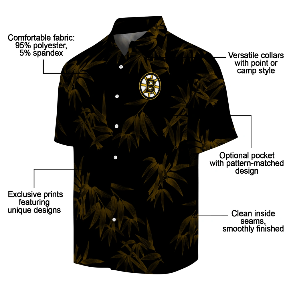 Boston Bruins Hawaiian Shirt - Bamboo Branches 5 Boston Bruins Hawaiian Shirt - Bamboo Branches - Image 5
