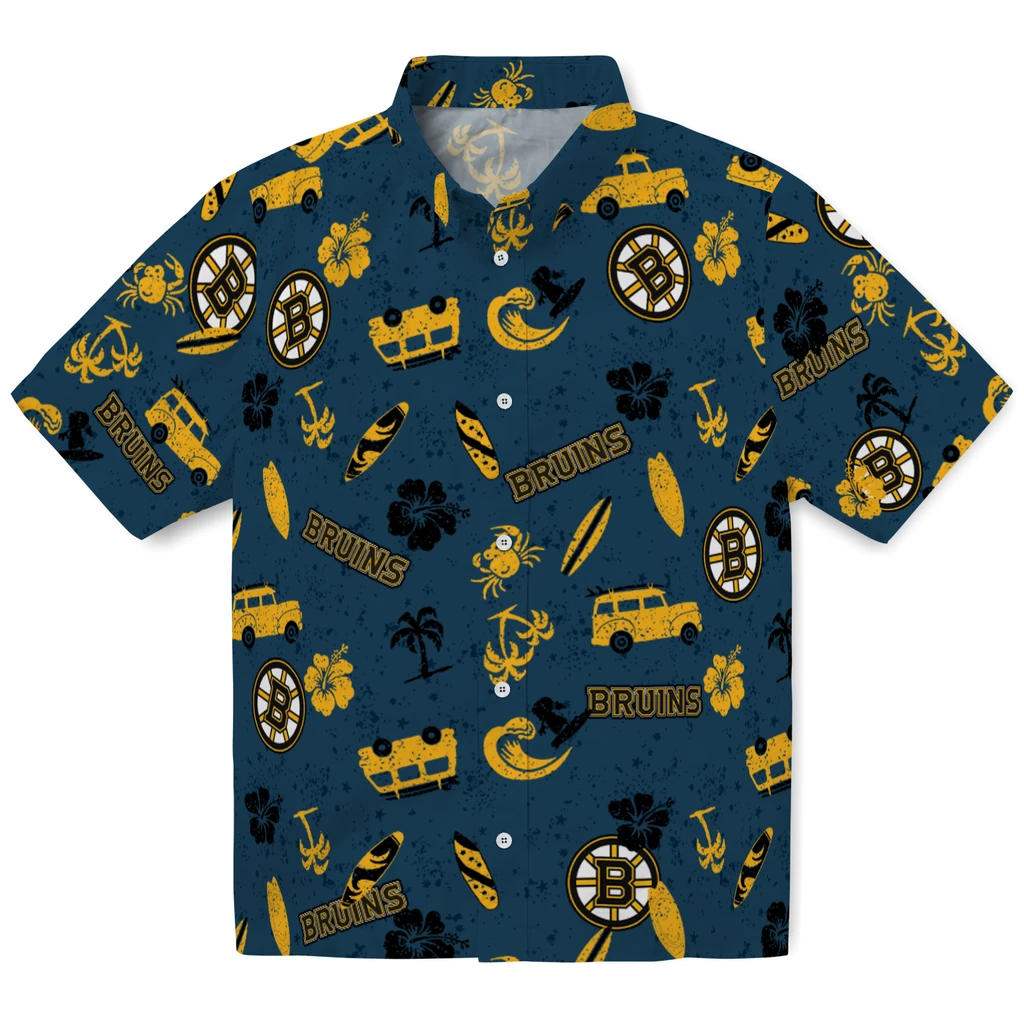 Boston Bruins Hawaiian Shirt - Beach Vibe 1 Boston Bruins Hawaiian Shirt - Beach Vibe