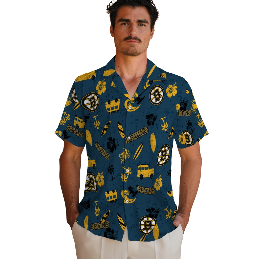 Boston Bruins Hawaiian Shirt - Beach Vibe 2 Boston Bruins Hawaiian Shirt - Beach Vibe - Image 2