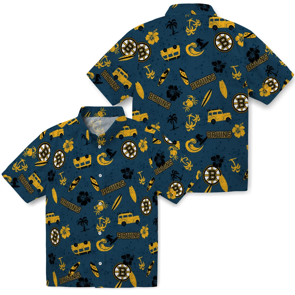 Boston Bruins Hawaiian Shirt - Beach Vibe 3 Boston Bruins Hawaiian Shirt - Beach Vibe - Image 3