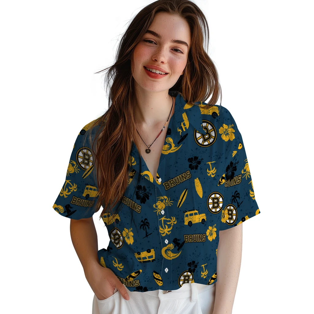 Boston Bruins Hawaiian Shirt - Beach Vibe 4 Boston Bruins Hawaiian Shirt - Beach Vibe - Image 4