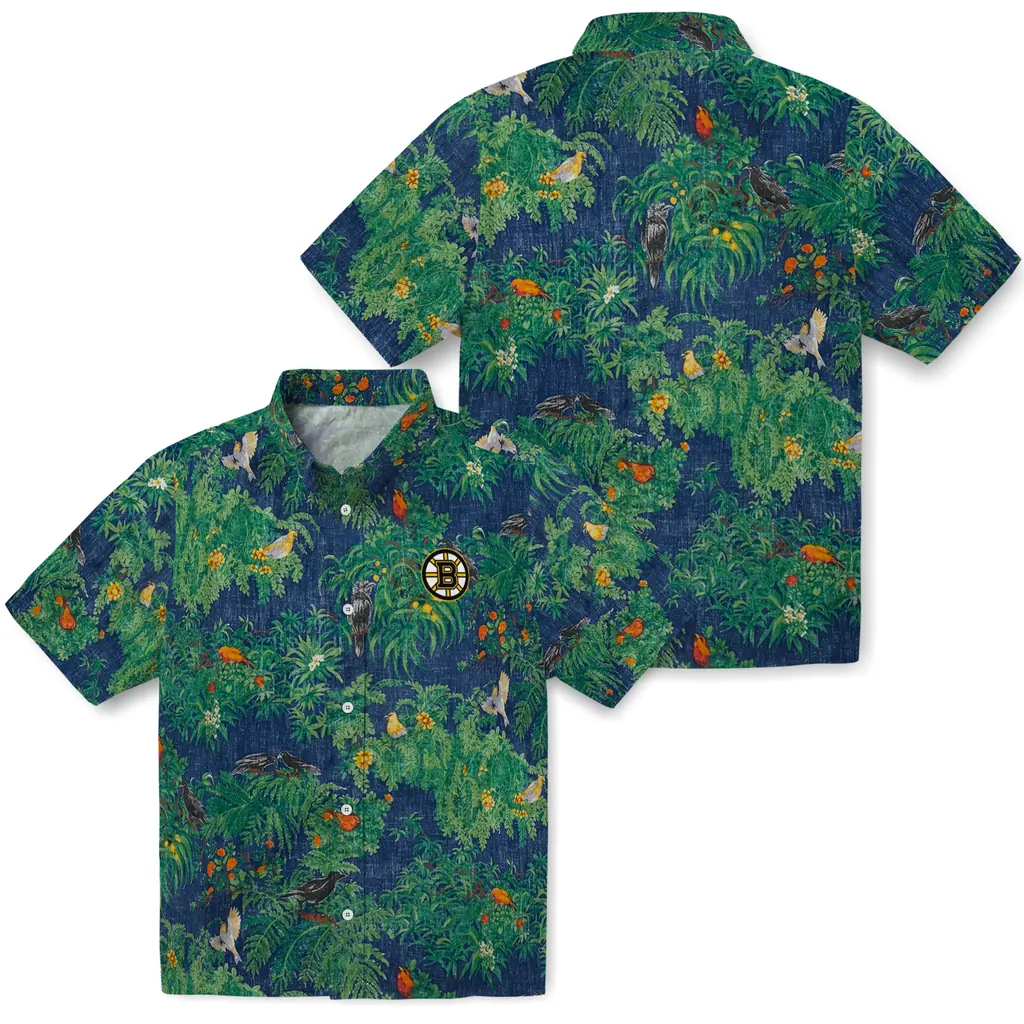 Boston Bruins Hawaiian Shirt - Bird Canopy 3 Boston Bruins Hawaiian Shirt - Bird Canopy - Image 3