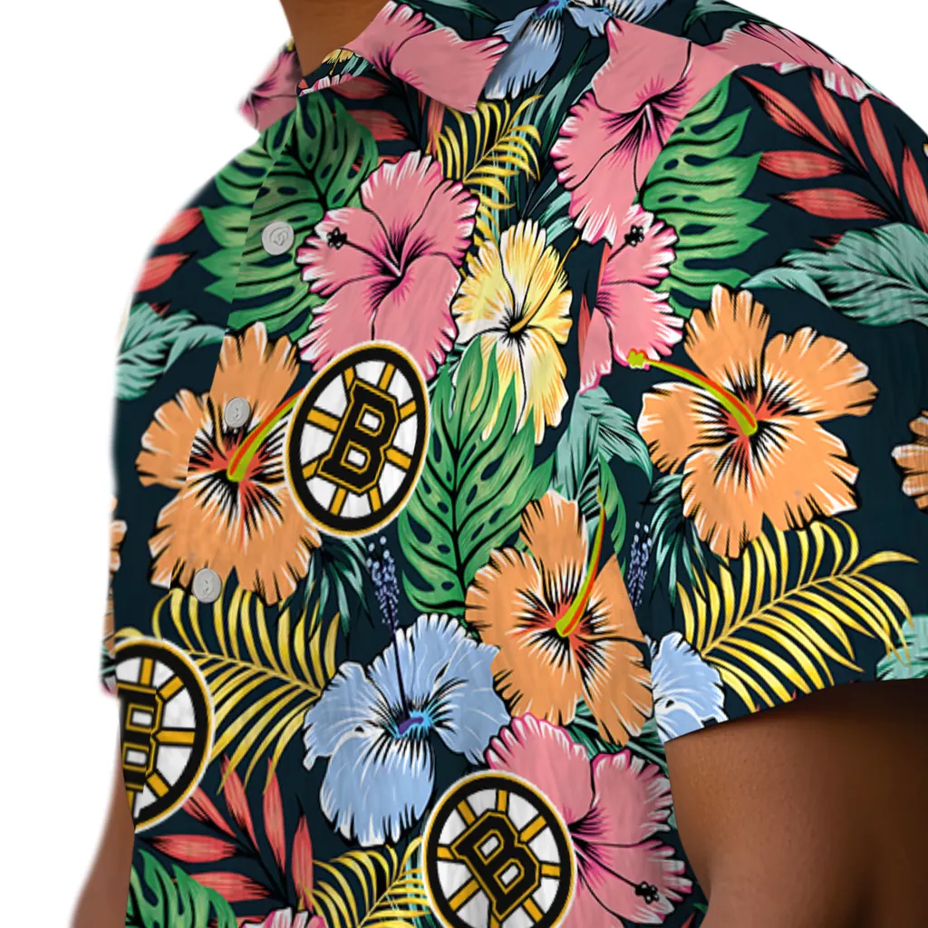 Boston Bruins Hawaiian Shirt - Brilliant Hibiscus Garden 8 Boston Bruins Hawaiian Shirt - Brilliant Hibiscus Garden - Image 8
