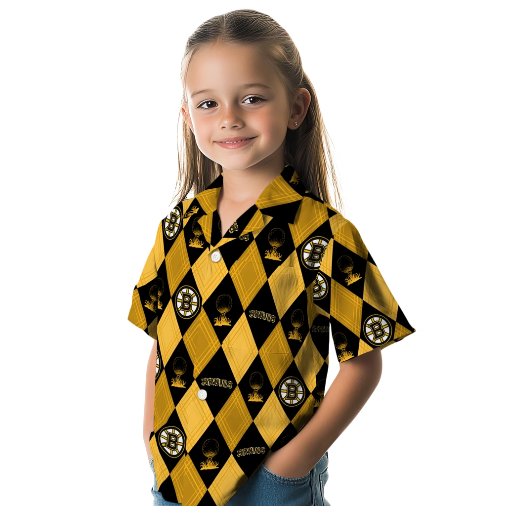 Boston Bruins Hawaiian Shirt - Golfing Plaid 6 Boston Bruins Hawaiian Shirt - Golfing Plaid - Image 6