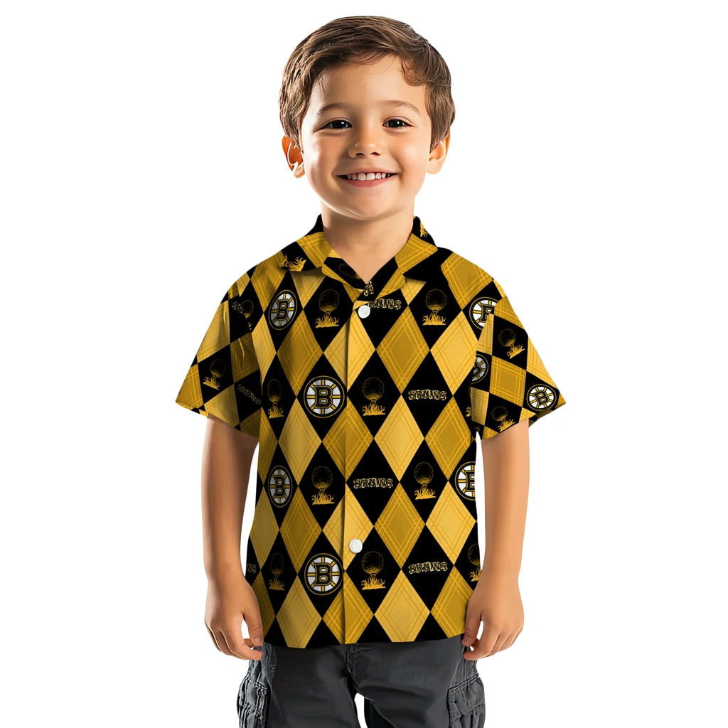 Boston Bruins Hawaiian Shirt - Golfing Plaid 7 Boston Bruins Hawaiian Shirt - Golfing Plaid - Image 7