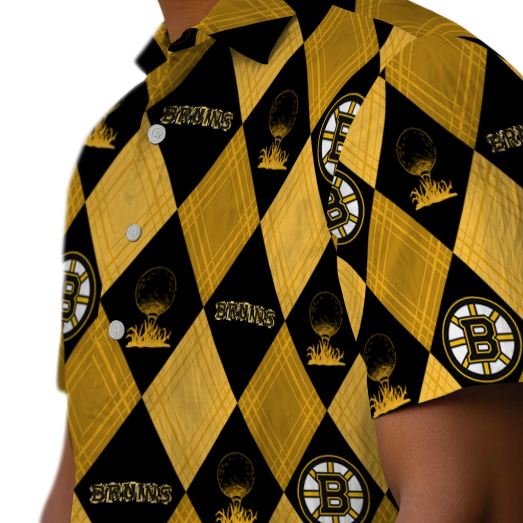 Boston Bruins Hawaiian Shirt - Golfing Plaid 8 Boston Bruins Hawaiian Shirt - Golfing Plaid - Image 8