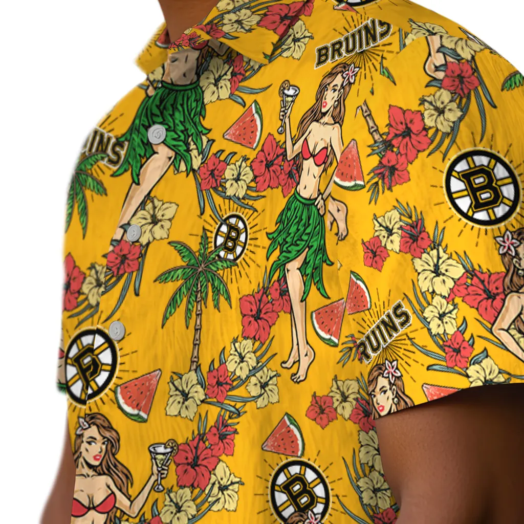 Boston Bruins Hawaiian Shirt - Hawaiian Girls Design 8 Boston Bruins Hawaiian Shirt - Hawaiian Girls Design - Image 8