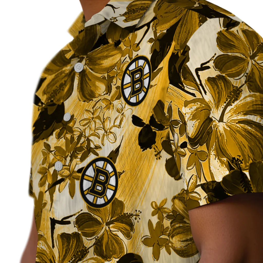 Boston Bruins Hawaiian Shirt - Hibiscus Arrangement 8 Boston Bruins Hawaiian Shirt - Hibiscus Arrangement - Image 8