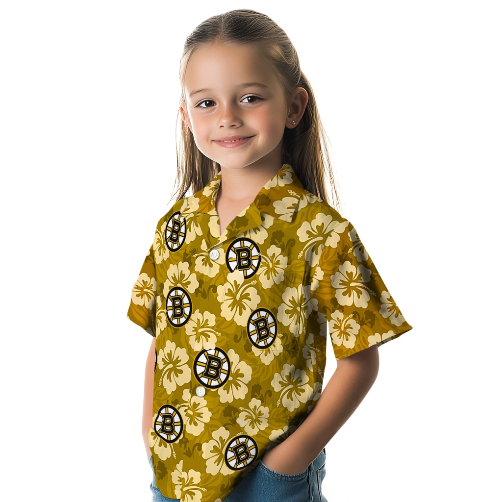 Boston Bruins Hawaiian Shirt - Hibiscus Cluster 6 Boston Bruins Hawaiian Shirt - Hibiscus Cluster - Image 6