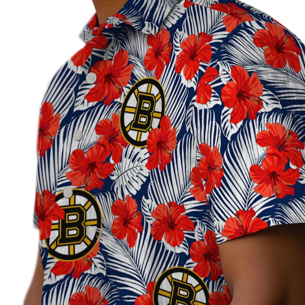 Boston Bruins Hawaiian Shirt - Hibiscus Fiesta 8 Boston Bruins Hawaiian Shirt - Hibiscus Fiesta - Image 8