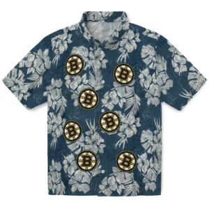 Boston Bruins Hawaiian Shirt - Hibiscus Flowers
