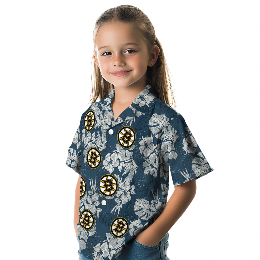 Boston Bruins Hawaiian Shirt - Hibiscus Flowers 6 Boston Bruins Hawaiian Shirt - Hibiscus Flowers - Image 6